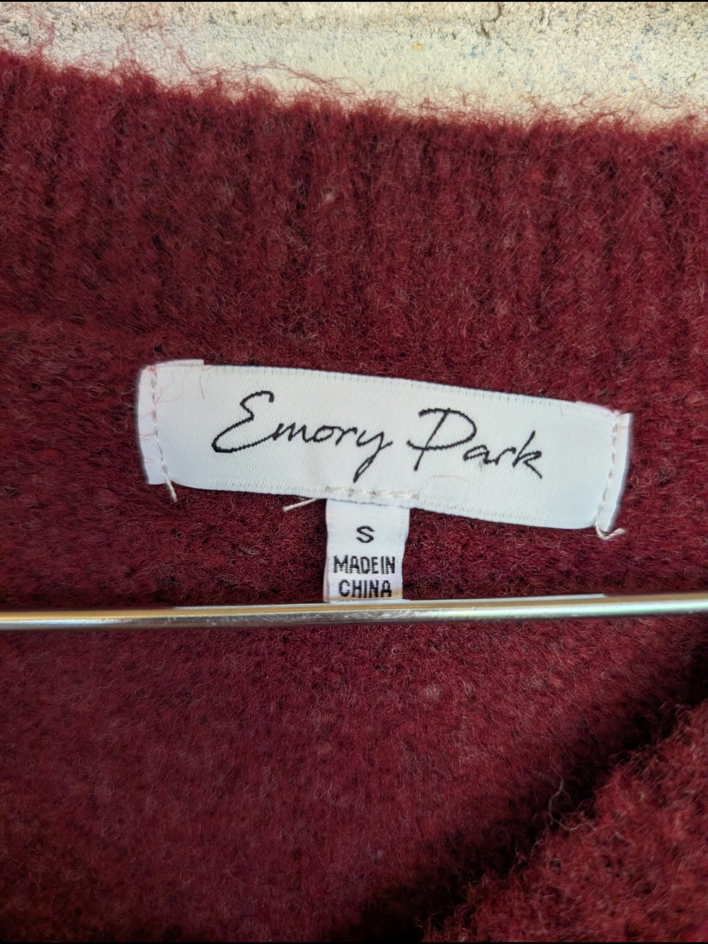 Emory Park Sweater in Deep Wine Red - Picture 2 of 2